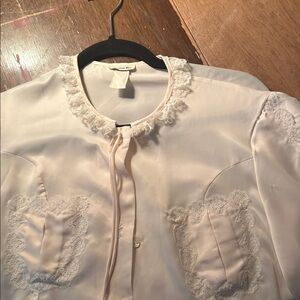 20” B Christian Dior Silk Charmeuse Blouse/mini? 30” Length 1970’s